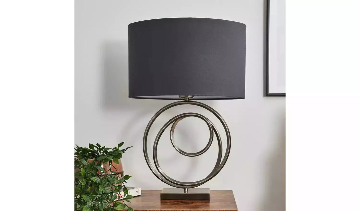 BHS Helix Table Lamp - Silver