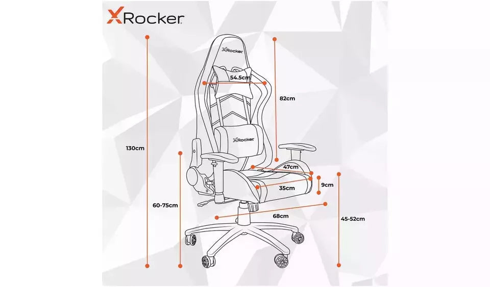 X Rocker Alpha eSports Ergonomic Office Gaming Chair -Black
