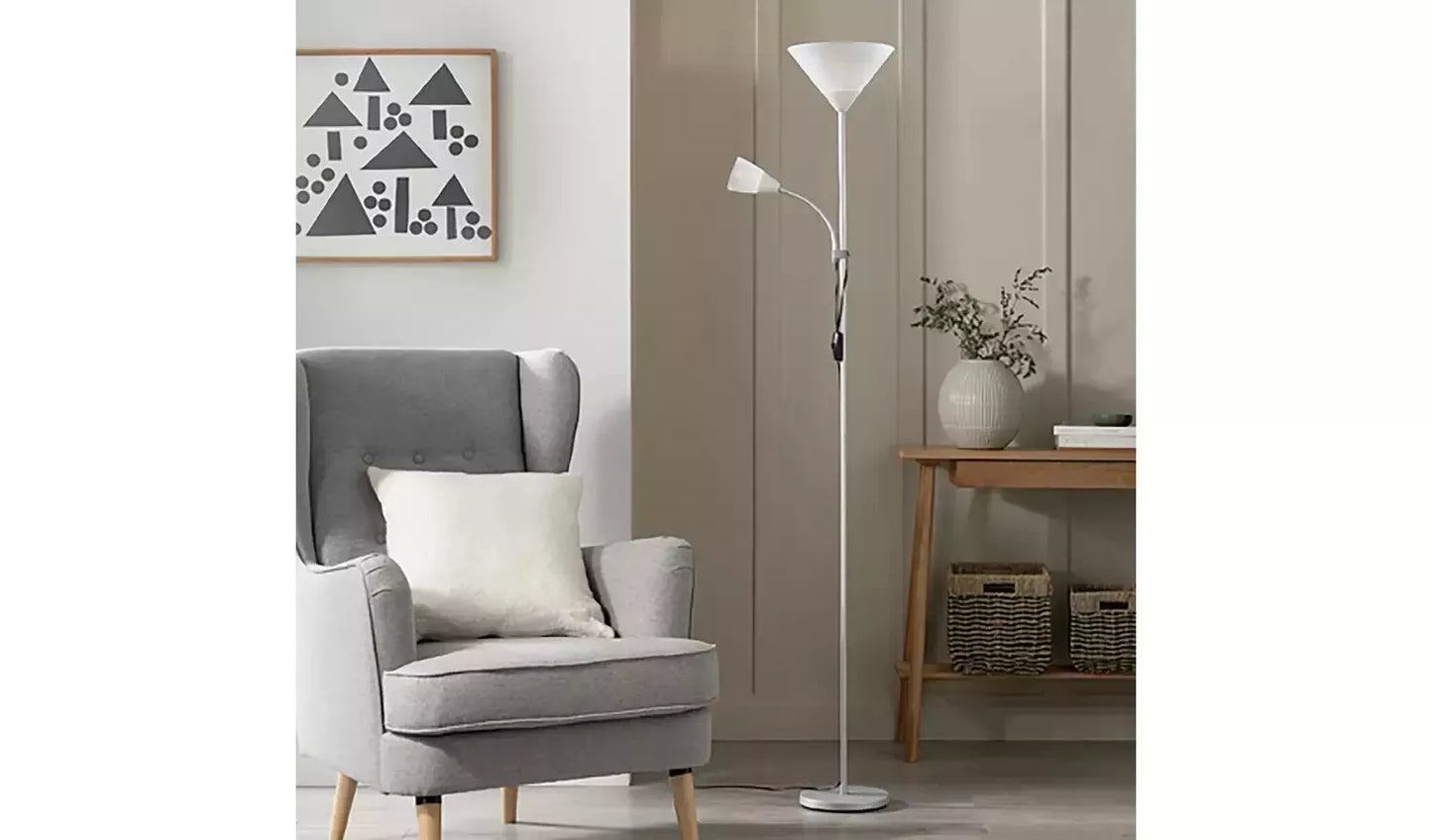 Argos Home Father and Child Floor Lamp - Silver