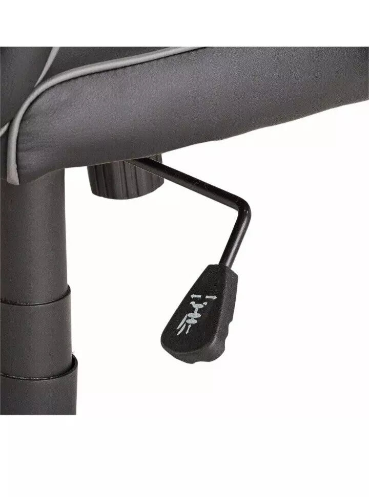Argos Home Faux Leather Mid Back Gaming Chair - Black