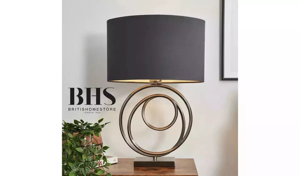 BHS Helix Table Lamp - Silver