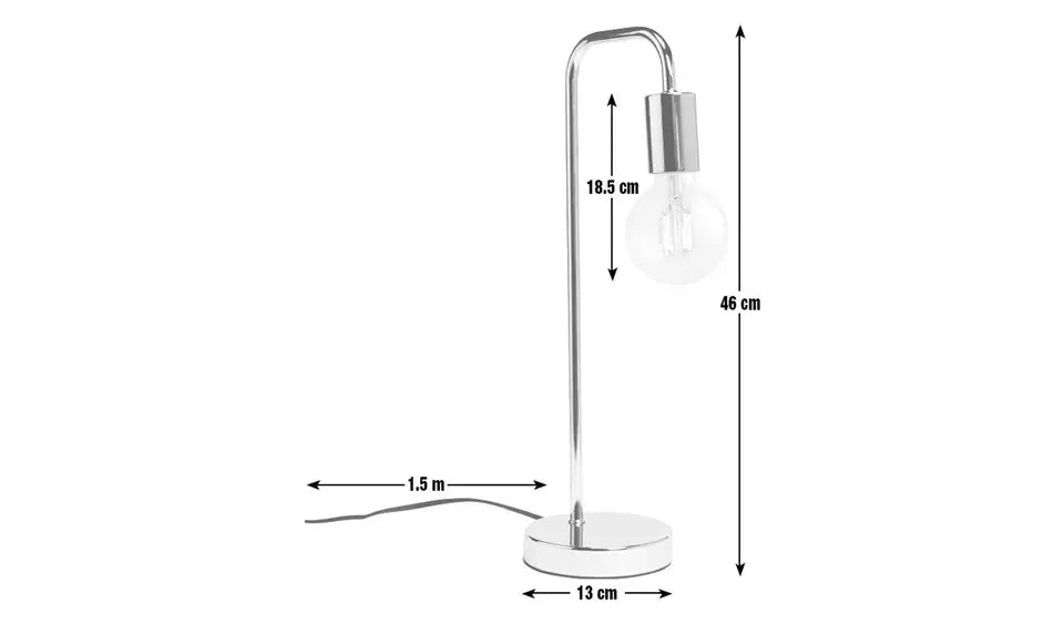 Habitat Rayner Table Lamp - Chrome