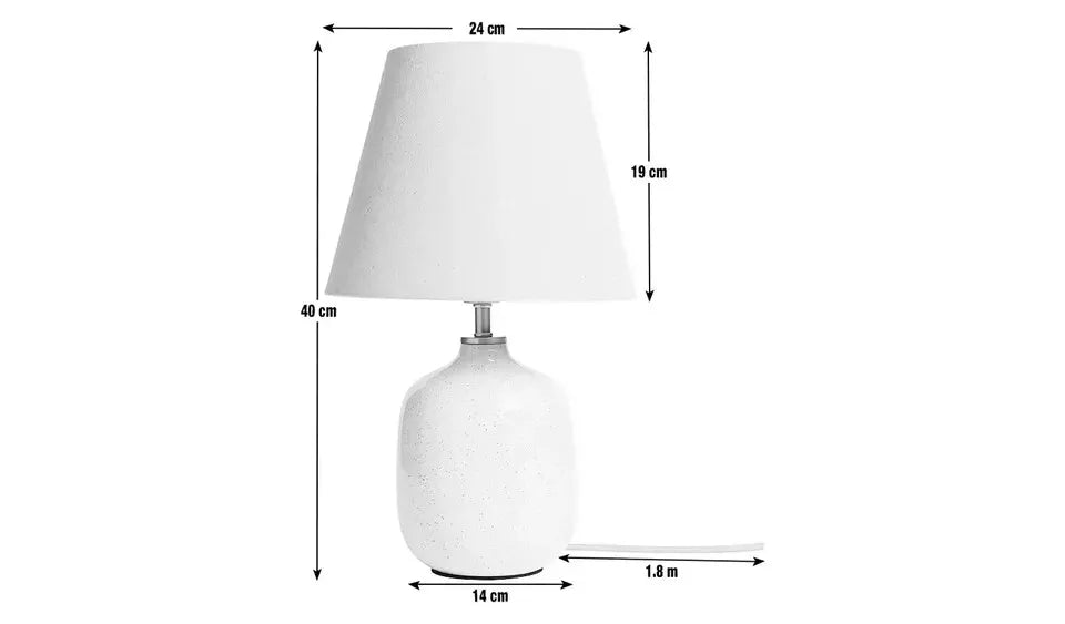 Habitat Aquilla Ceramic Table Lamp - Cream & Beige