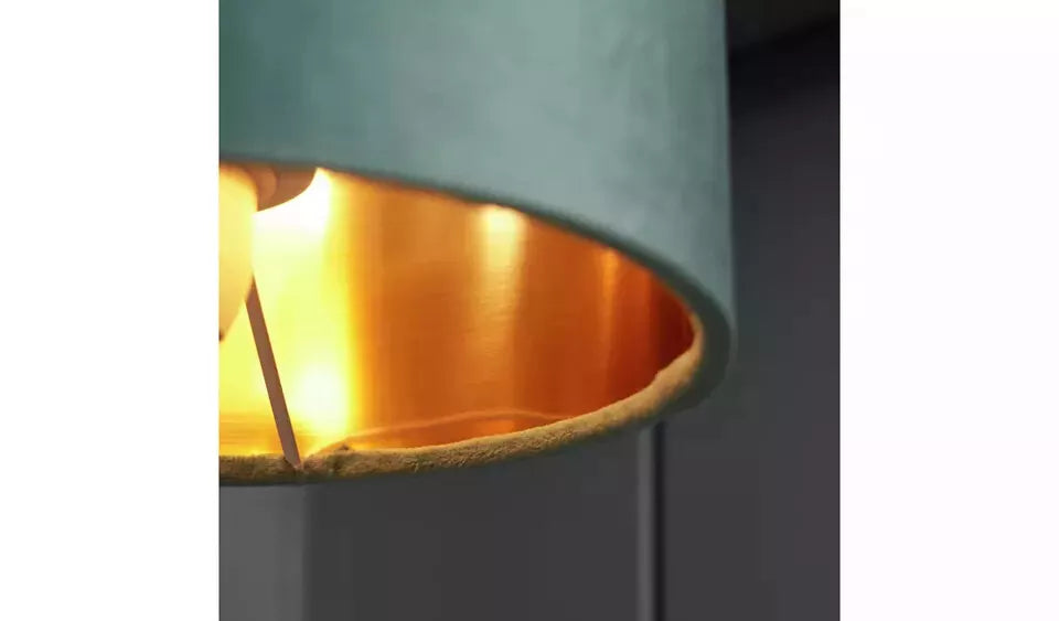 BHS Vera Metal Table Lamp - Teal