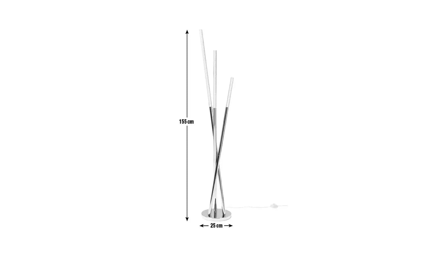 Argos Home Bubble 3 Light Floor Lamp - Chrome