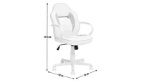 Argos Home Faux Leather Mid Back Gaming Chair - Black
