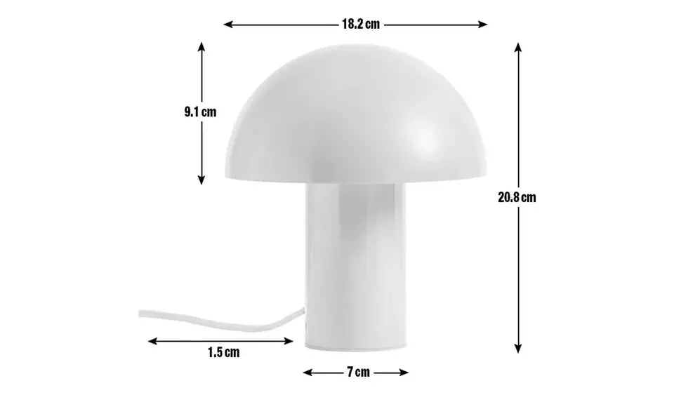 Habitat Ngami Mushroom Aluminium LED Touch Table Lamp-Orange