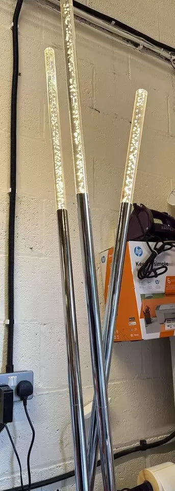 Argos Home Bubble 3 Light Floor Lamp - Chrome
